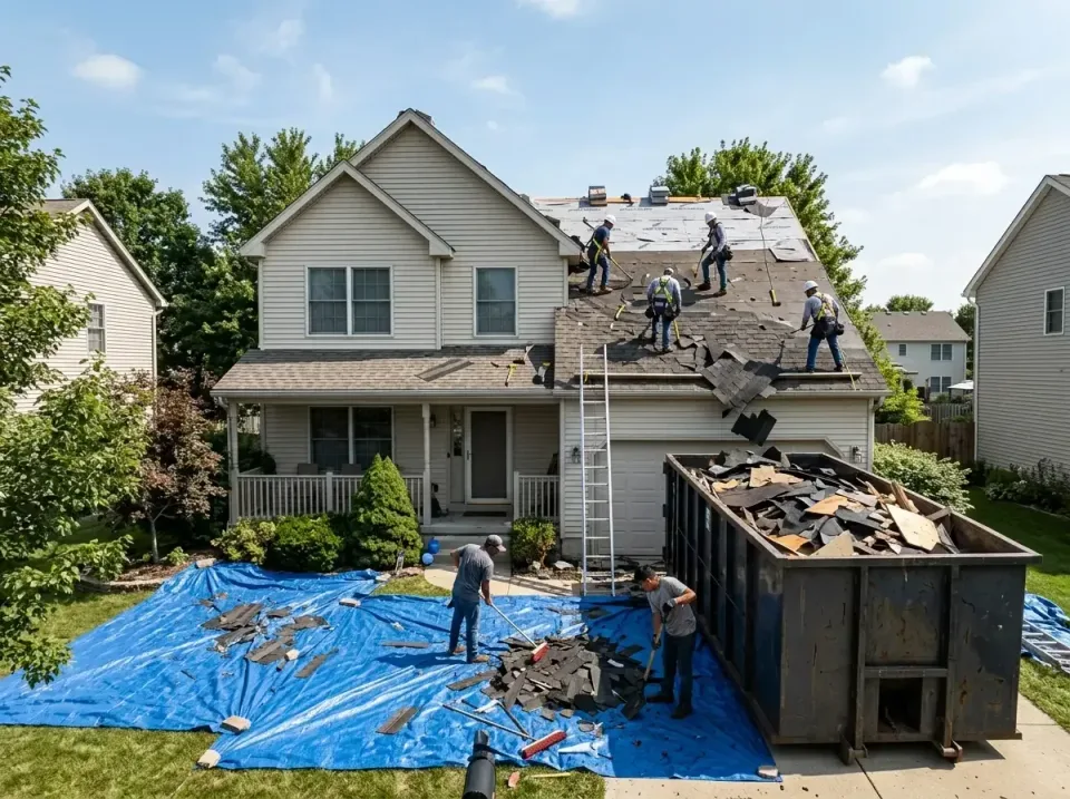 roof-replacement-debris-remova-004 — frequently asked questions, Cheapest Dumpster Rentals in Charleston, IL